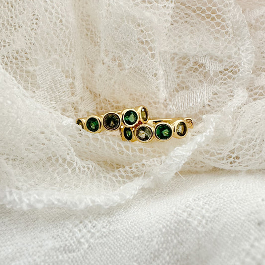 Emerald crystal hoops Lise's Pieces
