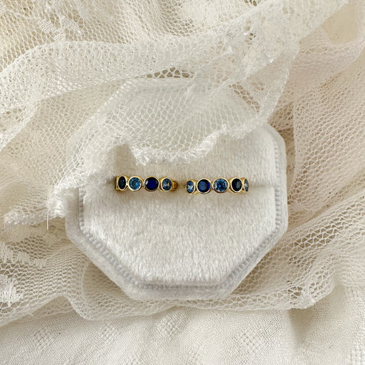 Aqua crystal hoops Lise's Pieces