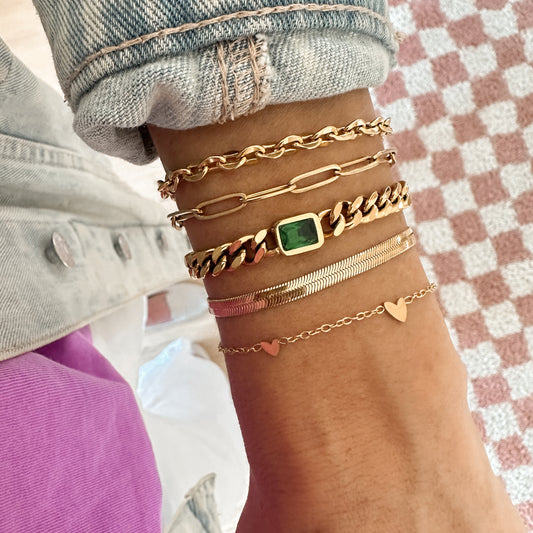 Dainty Triple Heart Bracelet Lise's Pieces