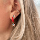HOOPS for charms - Red enamel Lise's Pieces