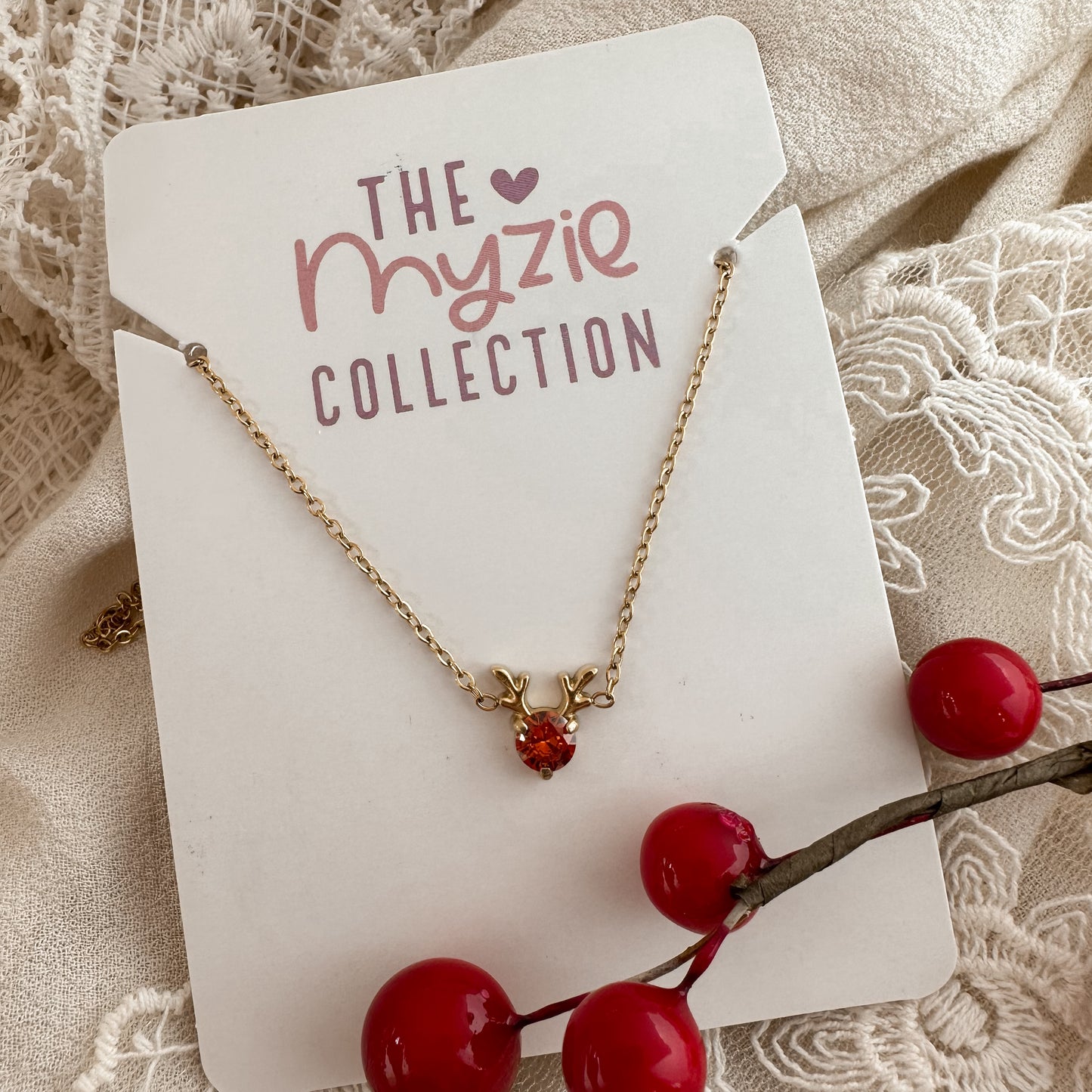 Reindeer Gem necklace - Myzie Collection