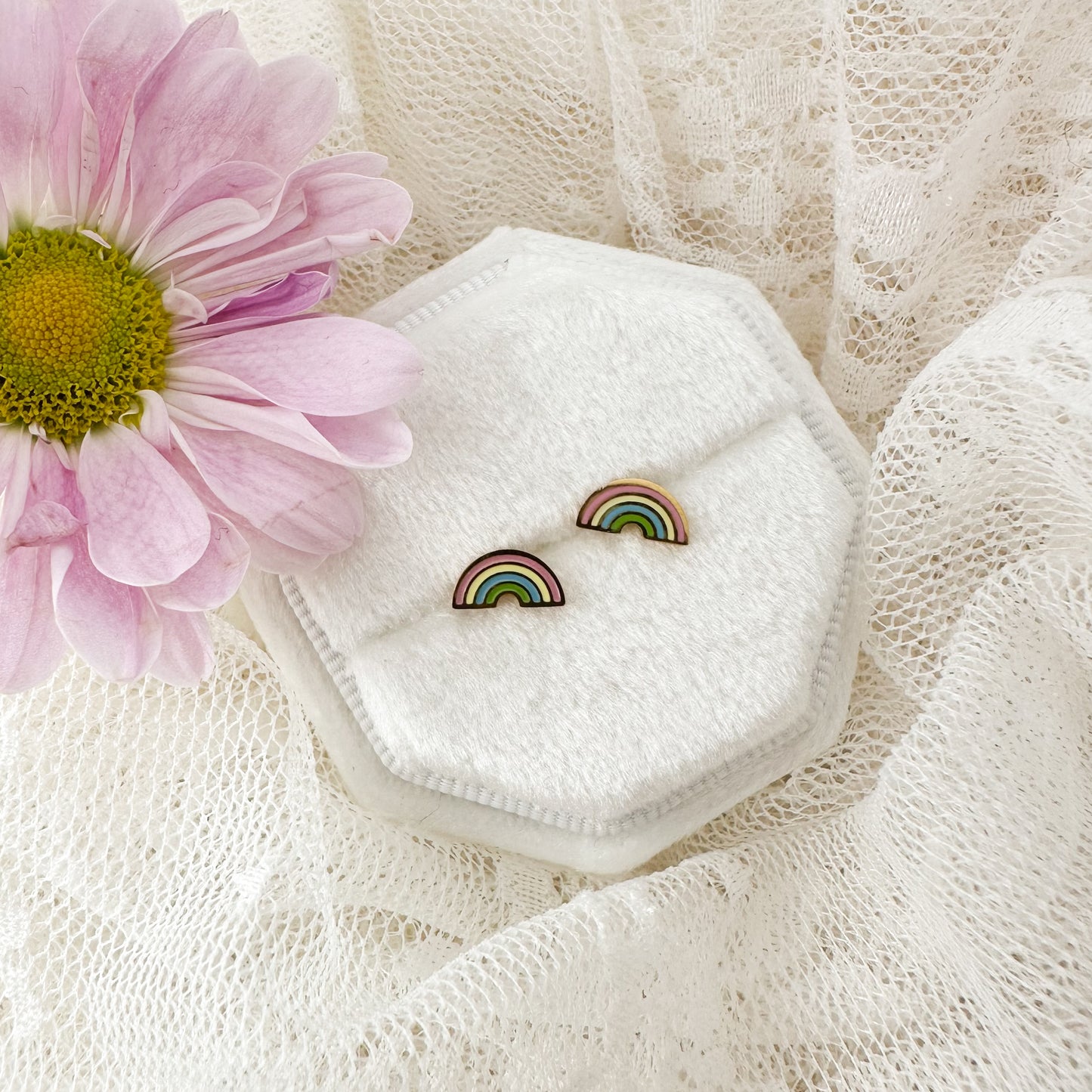 Pastel rainbow screwbacks - Myzie collection Lise's Pieces