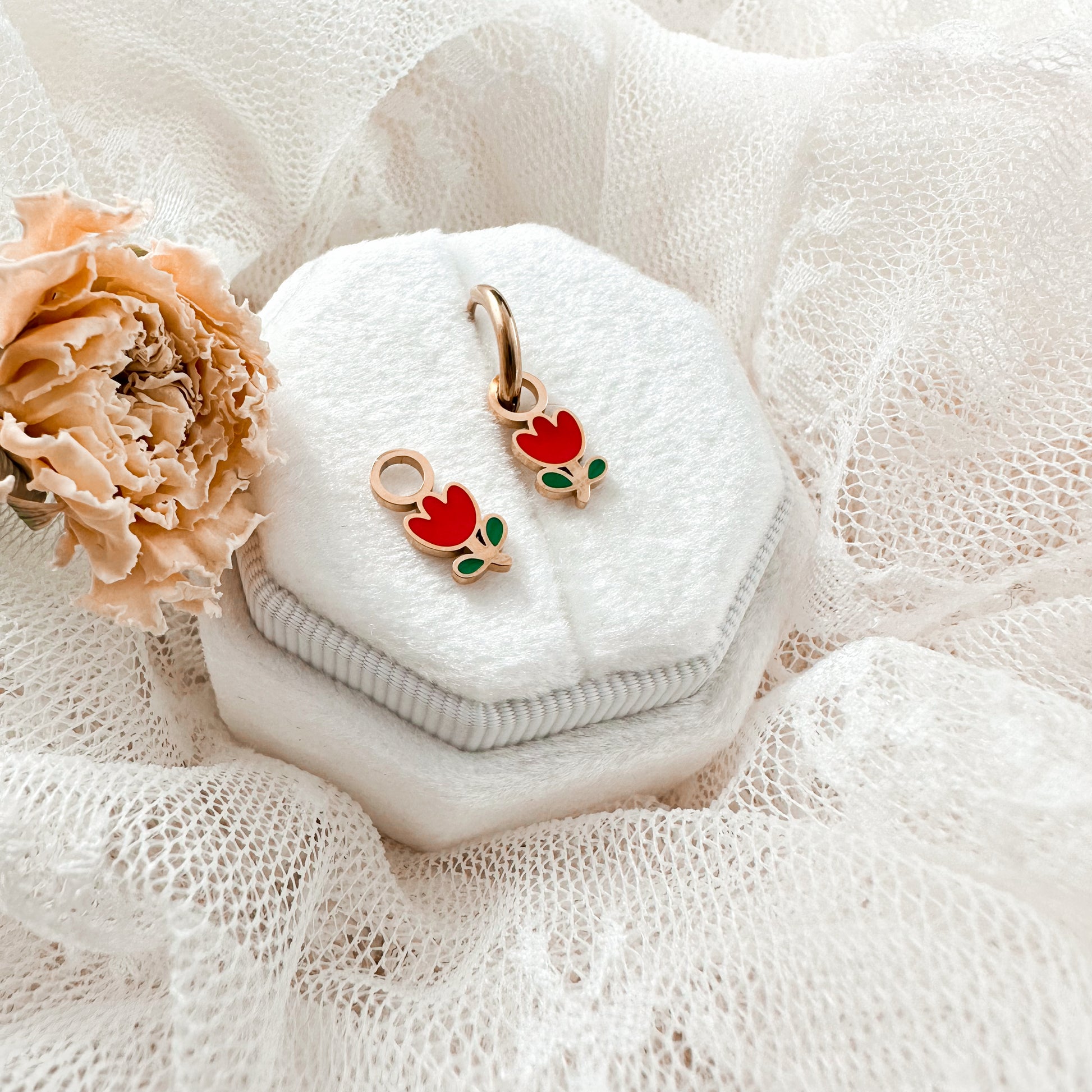Red Tulip Charms - Myzie Collection Lise's Pieces