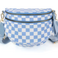 Oversized Crossbody - Blue Checkered