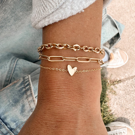 Paperclip chain bracelet