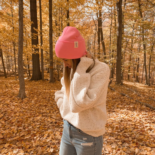 Bubble gum pink toque