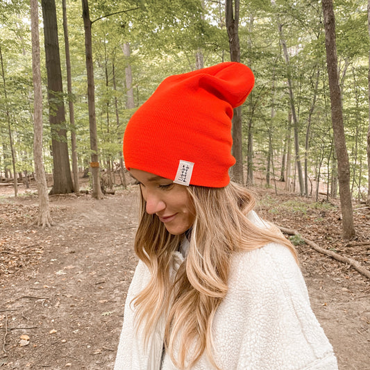 Neon orange toque