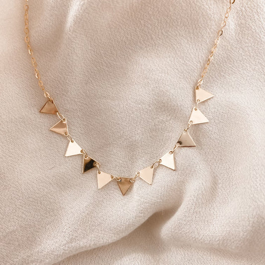 Banner necklace - gold