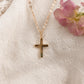 Small cross necklace - gold