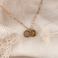 Custom initial disc necklace - gold