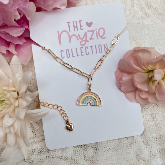 Pastel rainbow necklace - Myzie collection