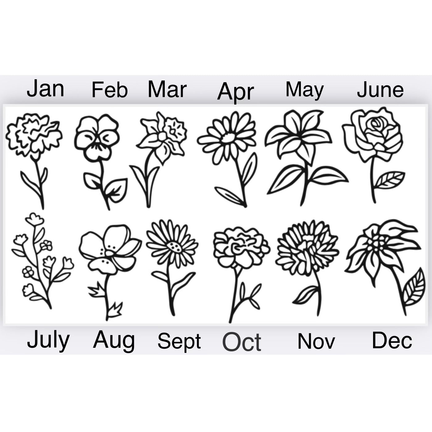 Additional birth month flower disc